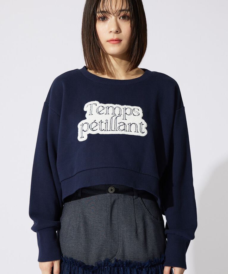 rienda「サガラ刺繍スウェットトップス」|Tシャツ・カットソー|