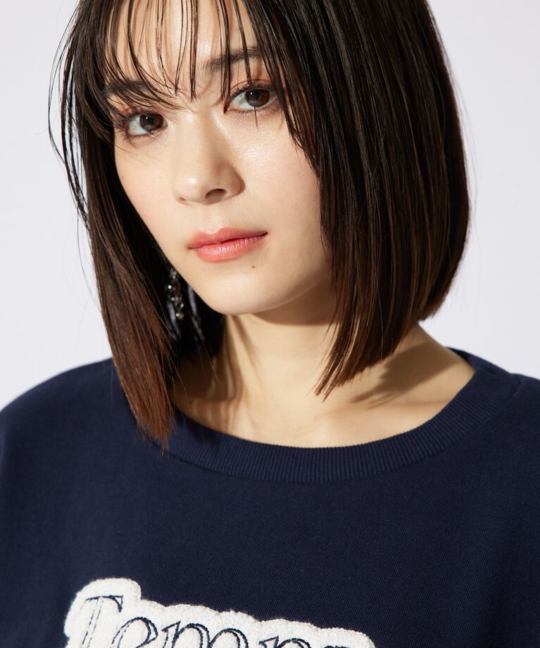 rienda「サガラ刺繍スウェットトップス」|Tシャツ・カットソー|