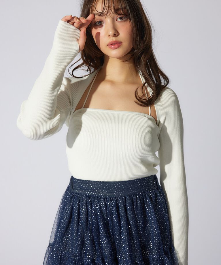 rienda「ボレロセットニットトップス」|ニット・セーター|