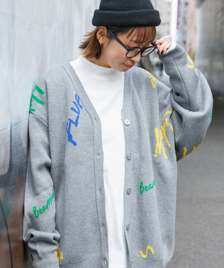 RODEO CROWNS「（WEB限定）アソートパターンニットカーディガン」|カーディガン|柄T.GRY5