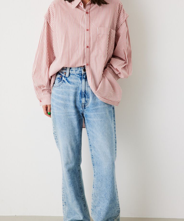 RODEO CROWNS「Rough Chic SMOOTH FLARE」|デニム|L/BLU1