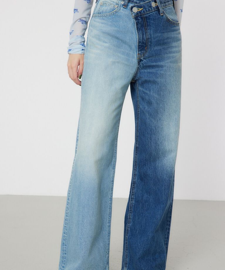 RODEO CROWNS「アシンメトリーDENIM PT」|デニム|BLU