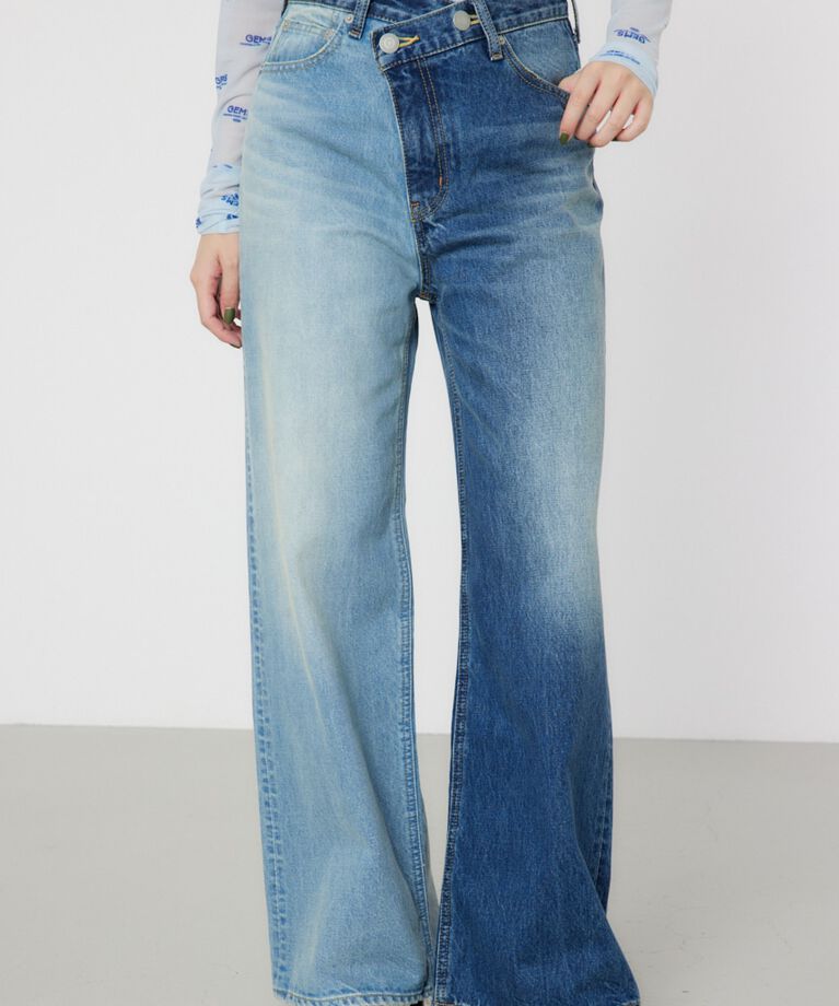 RODEO CROWNS「アシンメトリーDENIM PT」|デニム|
