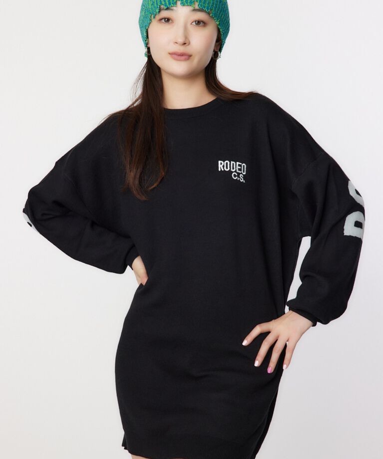RODEO CROWNS「スウェットライクロゴニットワンピース」|ワンピース|