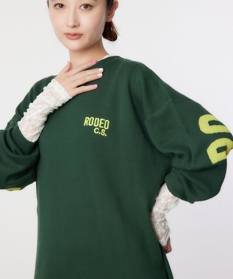RODEO CROWNS「スウェットライクロゴニットワンピース」|ワンピース|