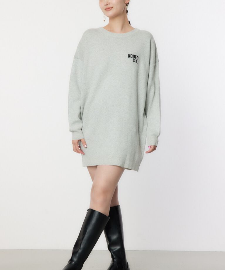 RODEO CROWNS「スウェットライクロゴニットワンピース」|ワンピース|