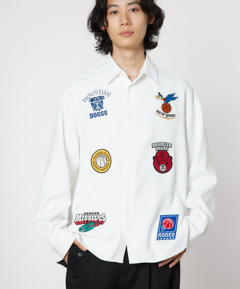 RODEO CROWNS「embroidery patch shirt」|シャツ・ブラウス|WHT