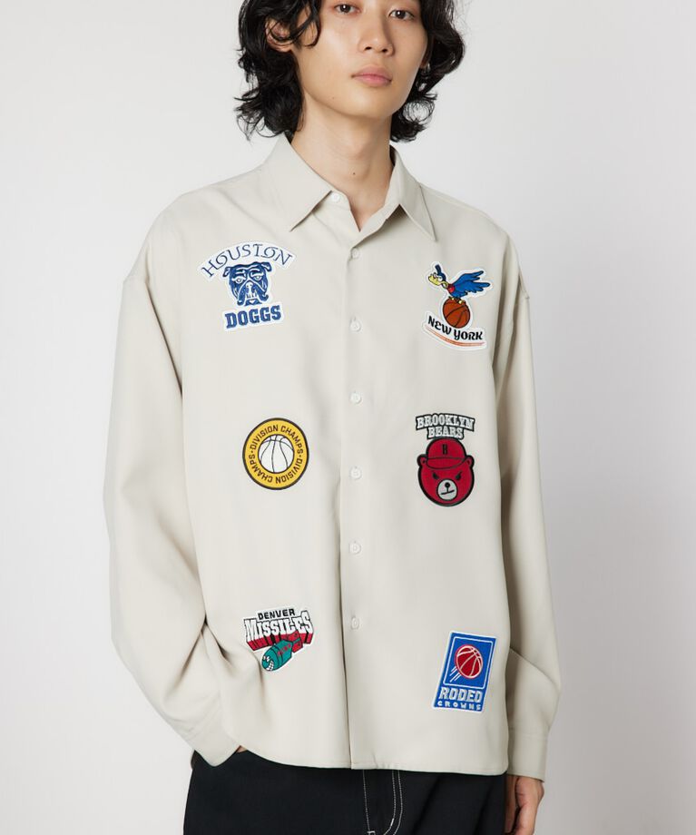 RODEO CROWNS「embroidery patch shirt」|シャツ・ブラウス|BEG