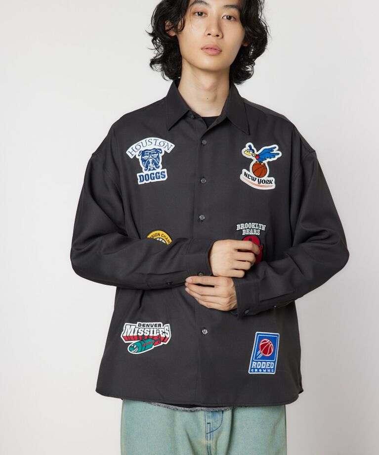 RODEO CROWNS「embroidery patch shirt」|シャツ・ブラウス|C.GRY