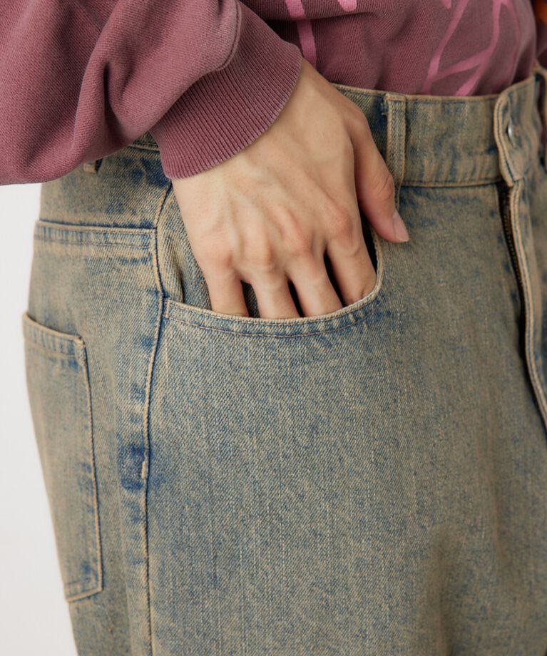 RODEO CROWNS「vintage wash ワイドデニムパンツ」|デニム|