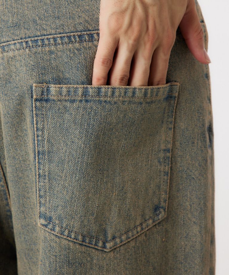 RODEO CROWNS「vintage wash ワイドデニムパンツ」|デニム|