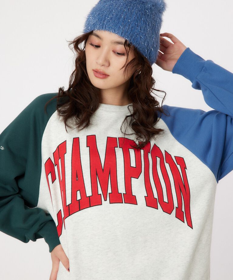RODEO CROWNS「Champion ラグランスウェットトップス」|パーカー|