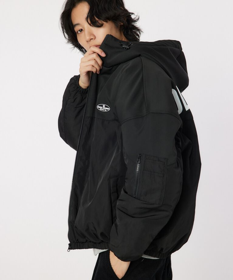RODEO CROWNS「bicolor hooded ジャケット」|ブルゾン・スタジャン|
