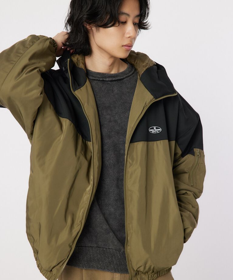 RODEO CROWNS「bicolor hooded ジャケット」|ブルゾン・スタジャン|KHA