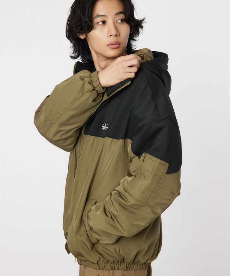 RODEO CROWNS「bicolor hooded ジャケット」|ブルゾン・スタジャン|