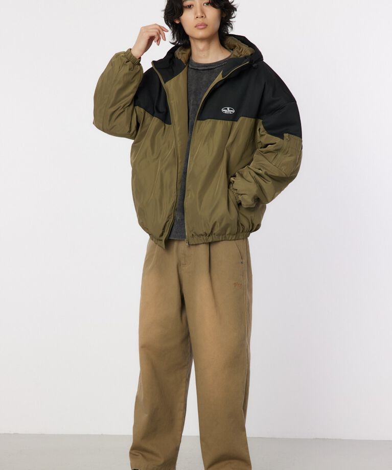 RODEO CROWNS「bicolor hooded ジャケット」|ブルゾン・スタジャン|