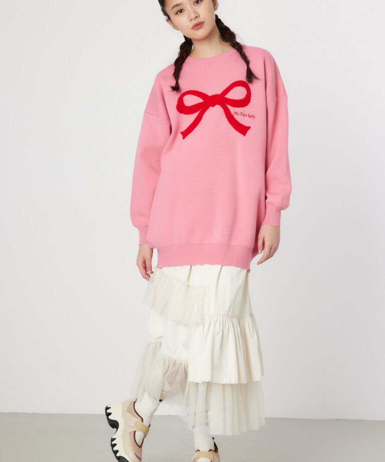 RODEO CROWNS「Ribbonニットチュニックワンピース」|ワンピース|
