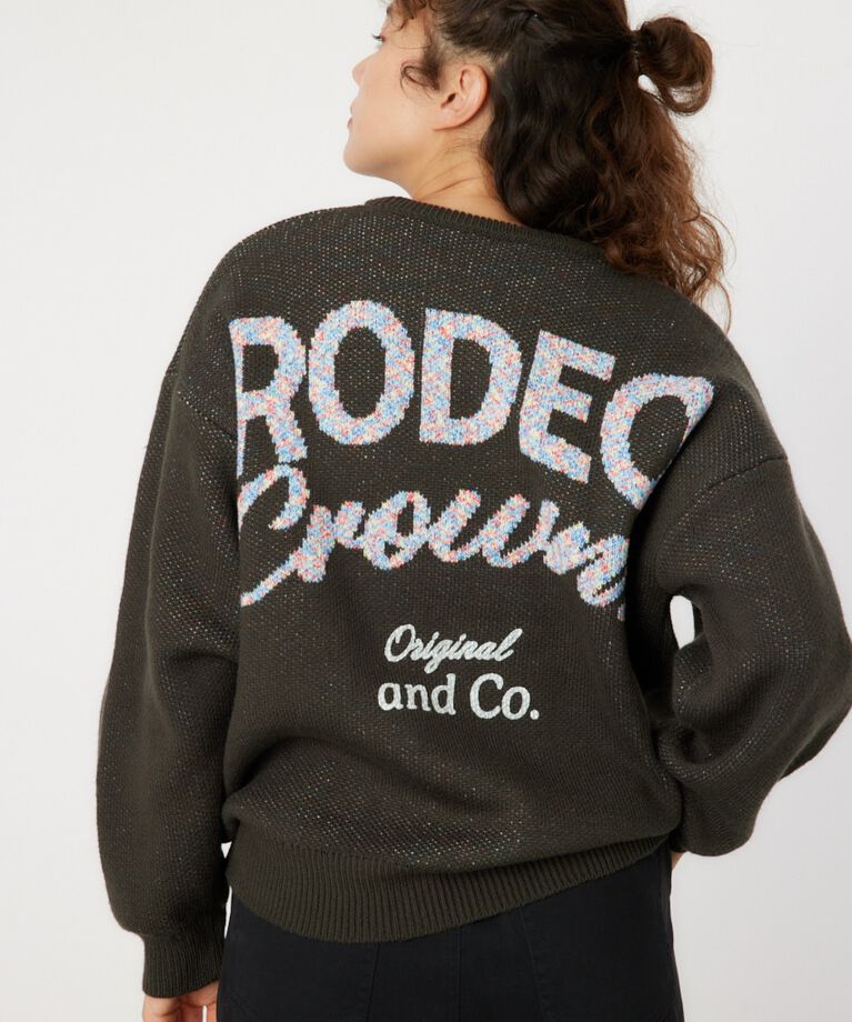 RODEO CROWNS「MIX COLOR LOGOニットトップス」|ニット・セーター|C.GRY