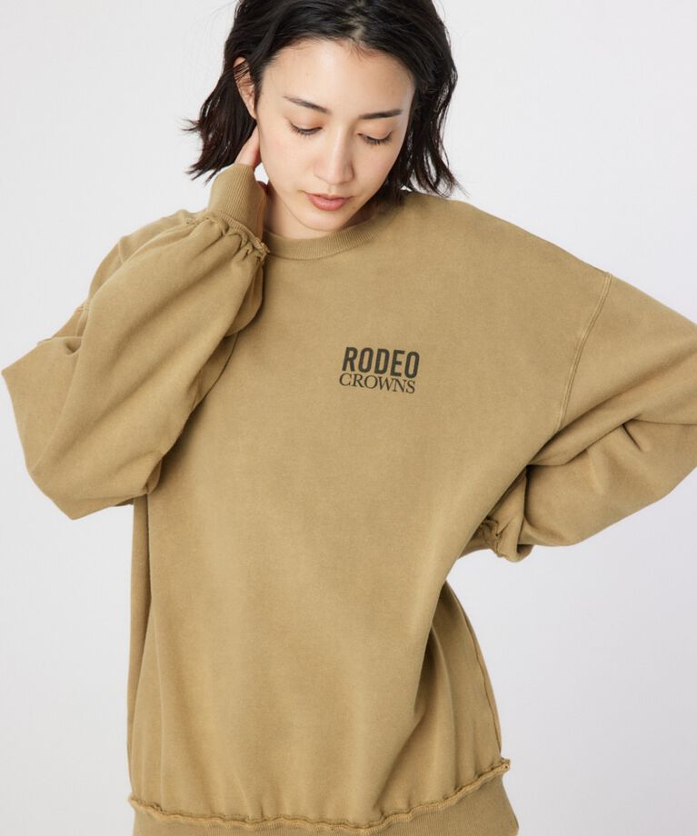 RODEO CROWNS「ダメージCROWNアップリケスウェット」|パーカー|