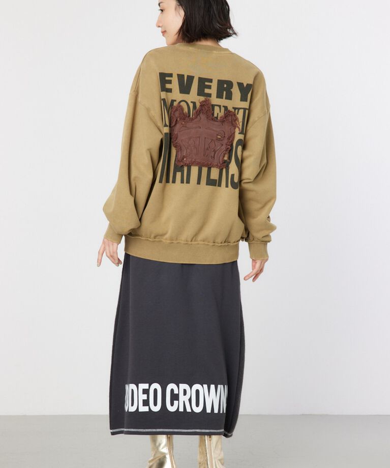 RODEO CROWNS「ダメージCROWNアップリケスウェット」|パーカー|
