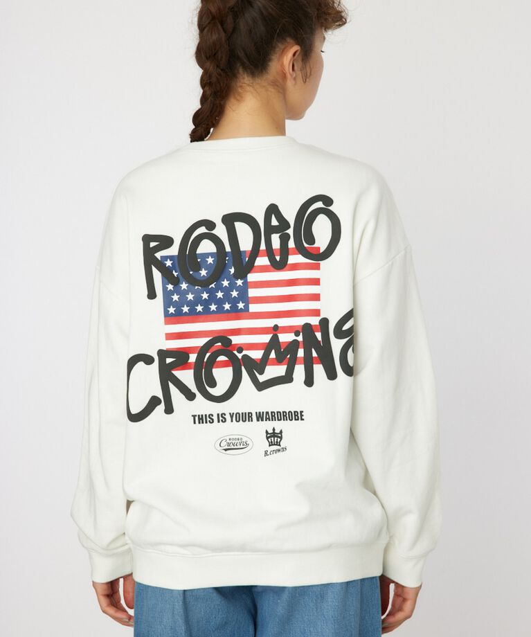RODEO CROWNS「graffiti flagスウェットトップス」|パーカー|