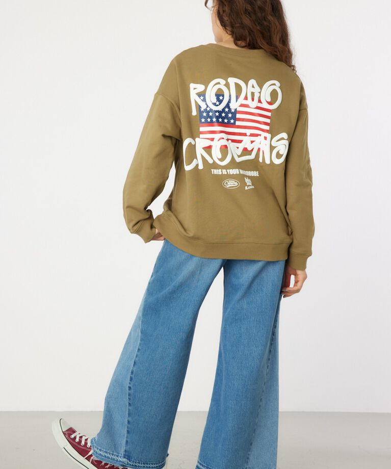 RODEO CROWNS「graffiti flagスウェットトップス」|パーカー|