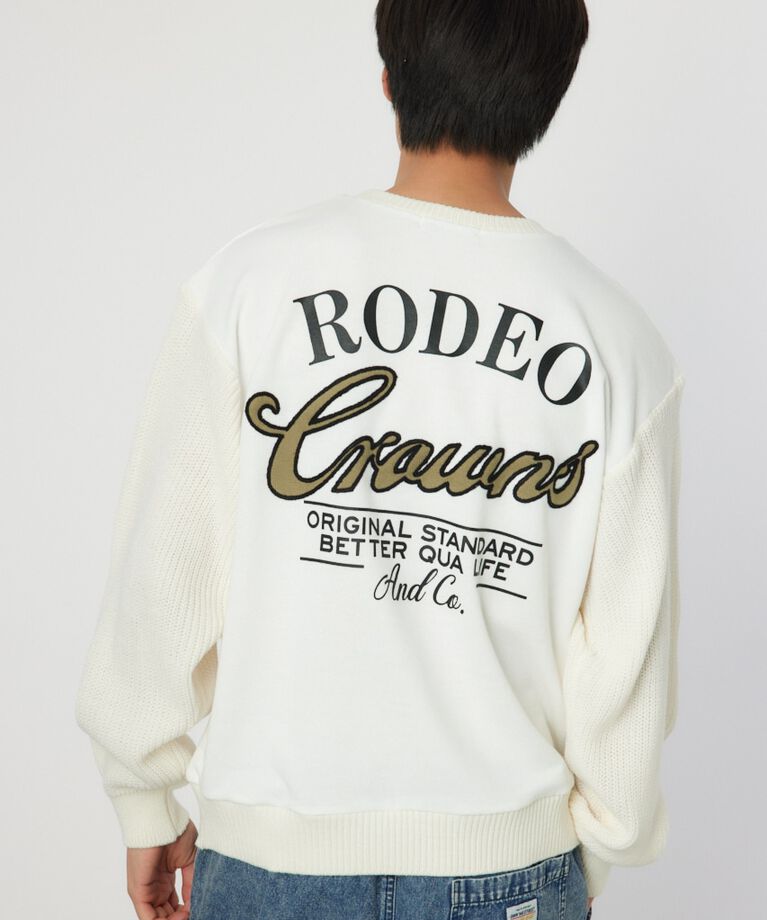 RODEO CROWNS「メンズドッキングロゴニットトップス」|ニット・セーター|