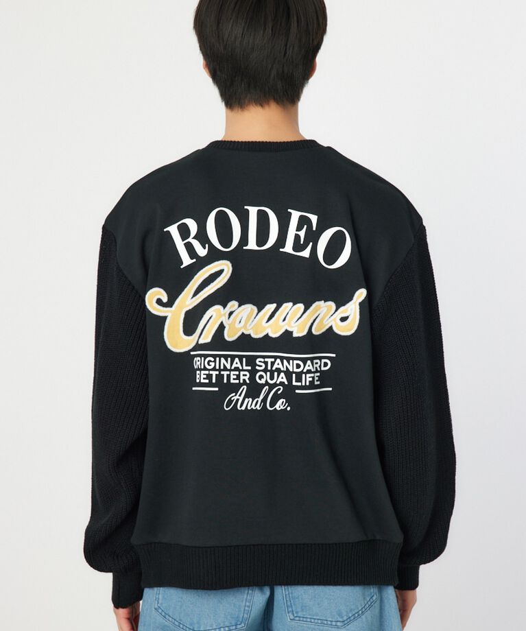 RODEO CROWNS「メンズドッキングロゴニットトップス」|ニット・セーター|