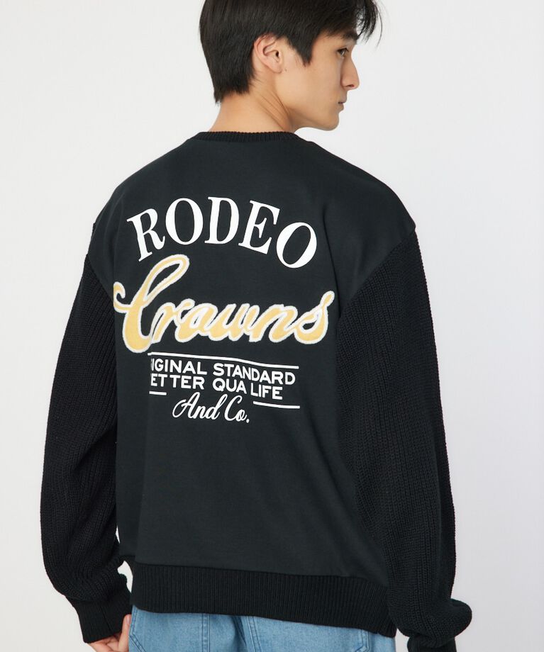 RODEO CROWNS「メンズドッキングロゴニットトップス」|ニット・セーター|