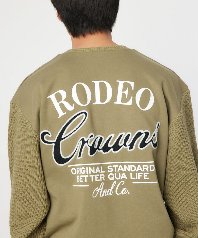 RODEO CROWNS「メンズドッキングロゴニットトップス」|ニット・セーター|