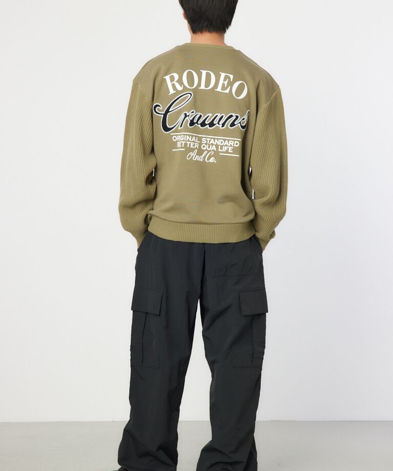 RODEO CROWNS「メンズドッキングロゴニットトップス」|ニット・セーター|