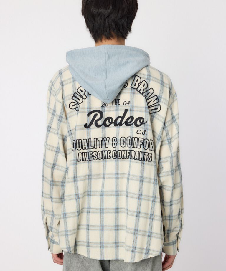 RODEO CROWNS「フーデッドチェックシャツ」|シャツ・ブラウス|