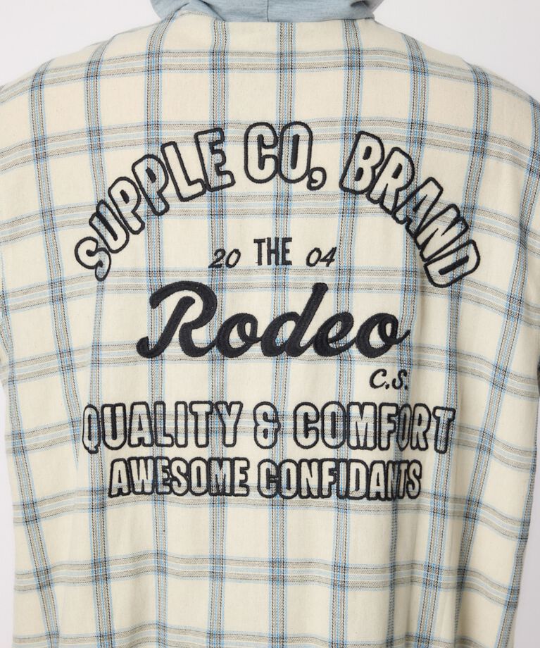 RODEO CROWNS「フーデッドチェックシャツ」|シャツ・ブラウス|