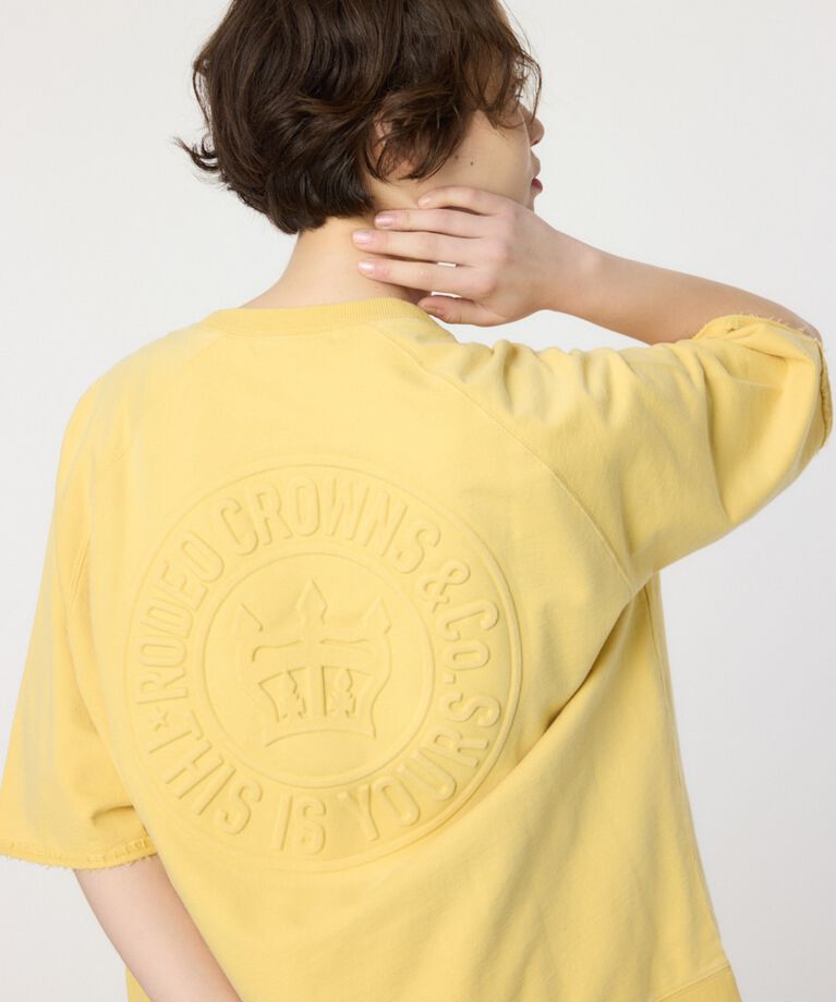 RODEO CROWNS「CIRCLE エンボスロゴ半袖スウェットトップス」|Tシャツ・カットソー|