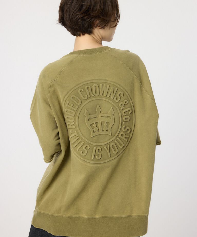 RODEO CROWNS「CIRCLE エンボスロゴ半袖スウェットトップス」|Tシャツ・カットソー|