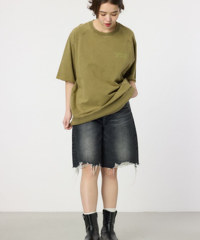 RODEO CROWNS「CIRCLE エンボスロゴ半袖スウェットトップス」|Tシャツ・カットソー|