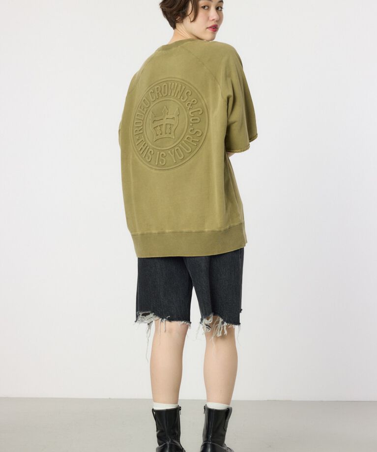 RODEO CROWNS「CIRCLE エンボスロゴ半袖スウェットトップス」|Tシャツ・カットソー|