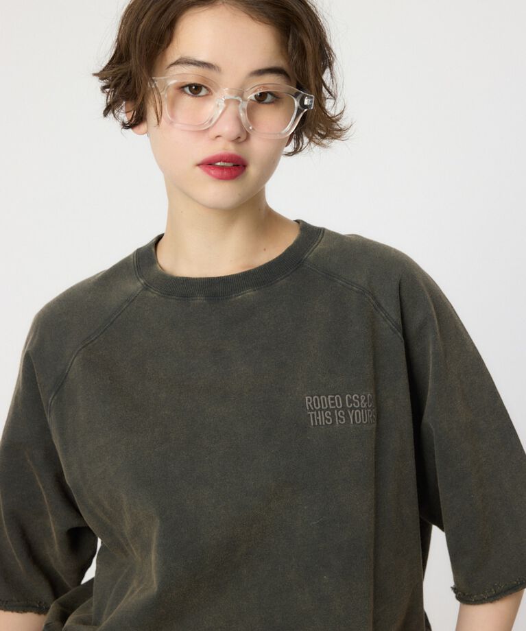 RODEO CROWNS「CIRCLE エンボスロゴ半袖スウェットトップス」|Tシャツ・カットソー|