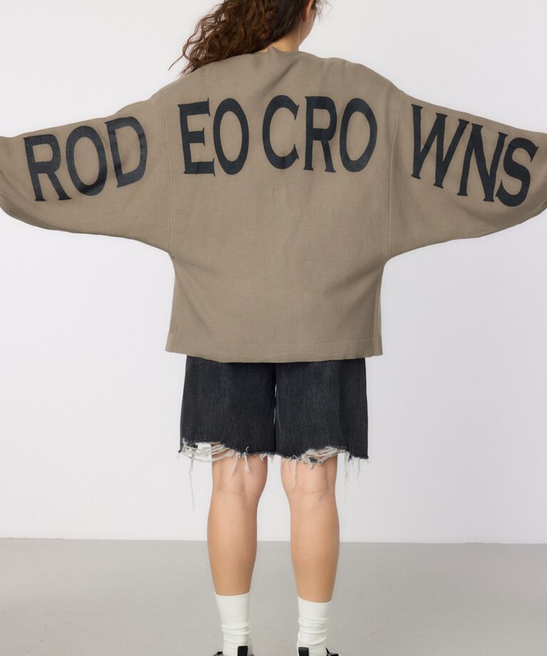 RODEO CROWNS「バックロゴドルマンニットカーディガン」|ニット・セーター|