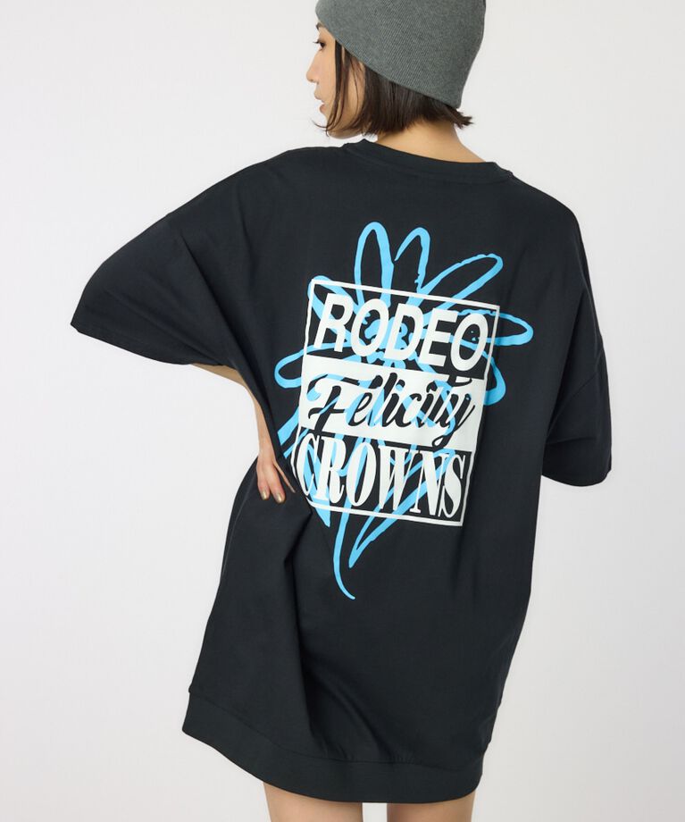 RODEO CROWNS「Flower Box Logoワンピース」|ワンピース|BLK