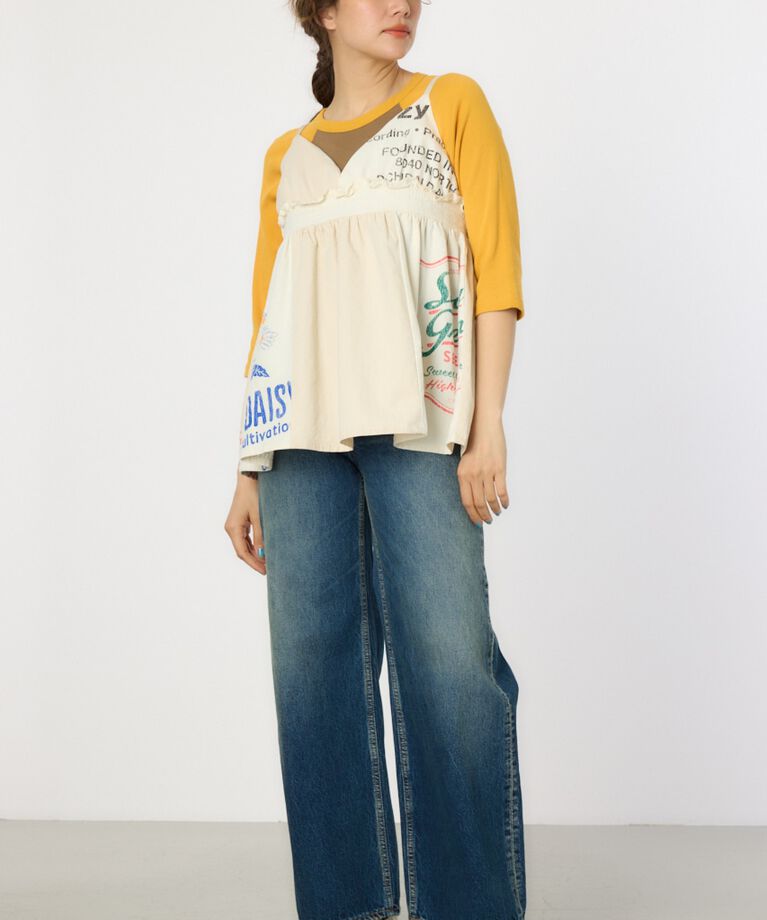 RODEO CROWNS「waist designフレアデニムパンツ」|デニム|