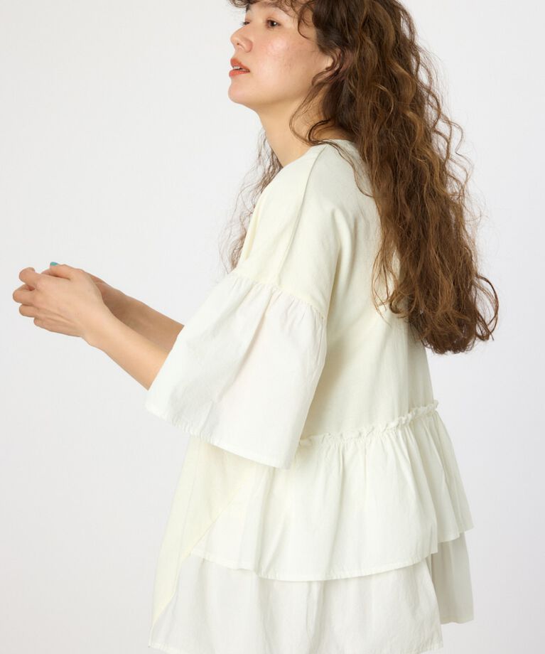 RODEO CROWNS「ピグメントバックフリルトップス」|Tシャツ・カットソー|