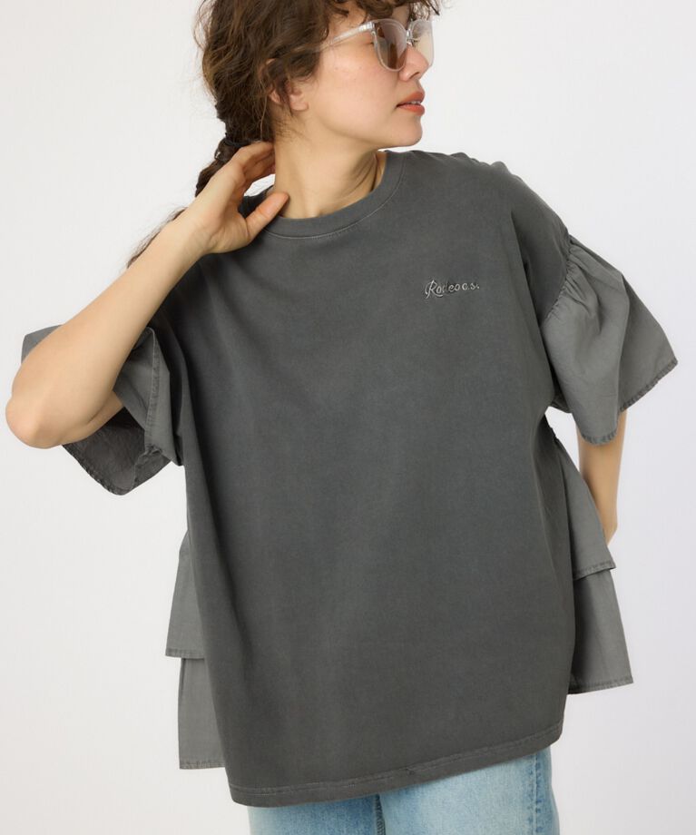 RODEO CROWNS「ピグメントバックフリルトップス」|Tシャツ・カットソー|