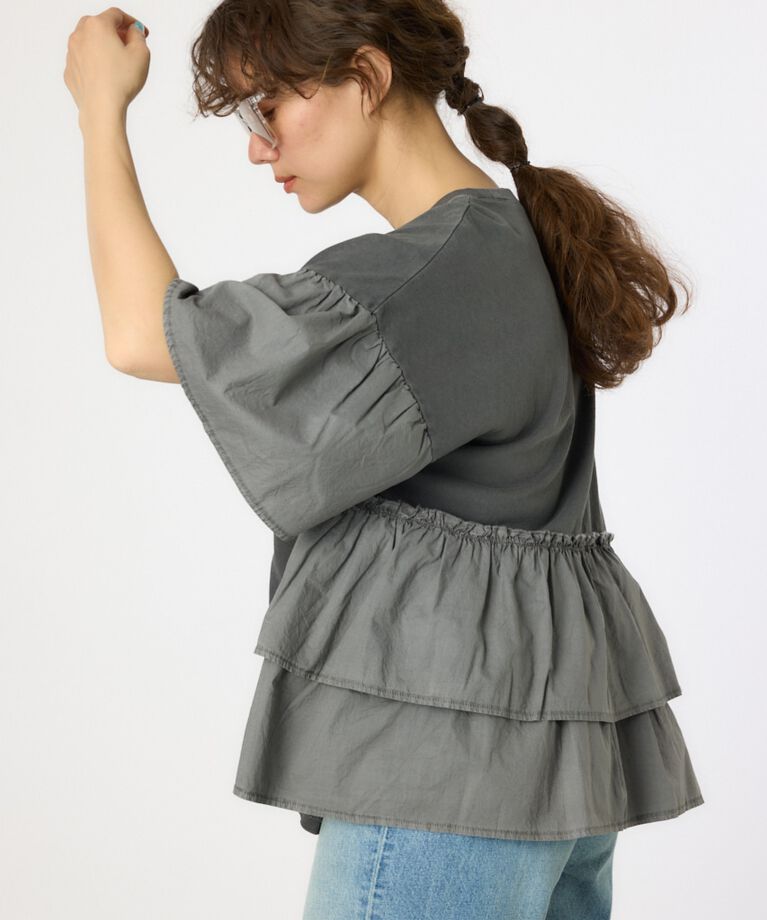 RODEO CROWNS「ピグメントバックフリルトップス」|Tシャツ・カットソー|
