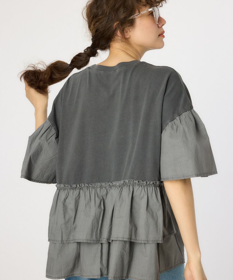 RODEO CROWNS「ピグメントバックフリルトップス」|Tシャツ・カットソー|