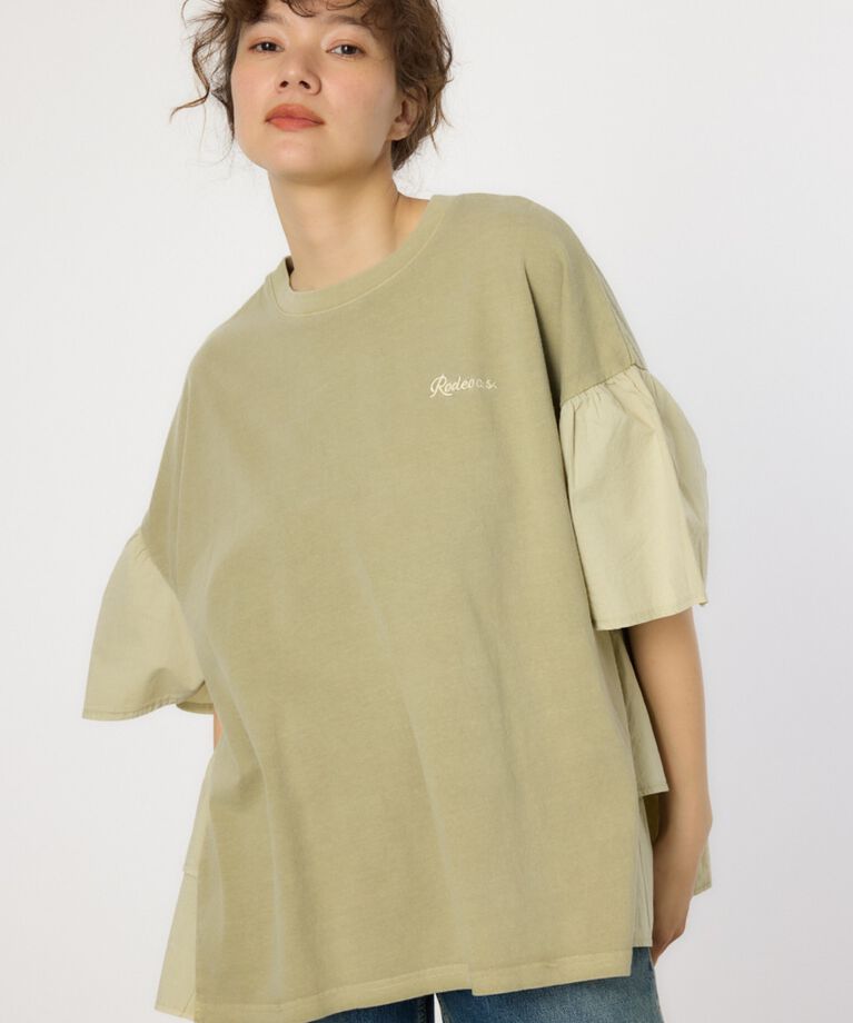 RODEO CROWNS「ピグメントバックフリルトップス」|Tシャツ・カットソー|