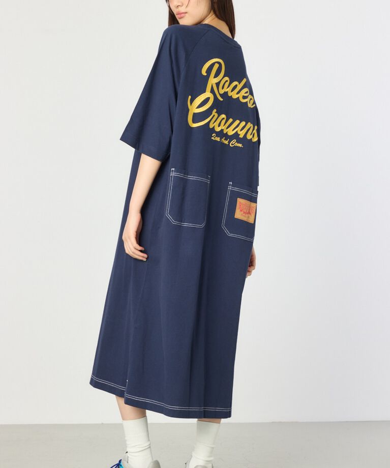 RODEO CROWNS「ラグランカラーステッチワンピース」|ワンピース|NVY
