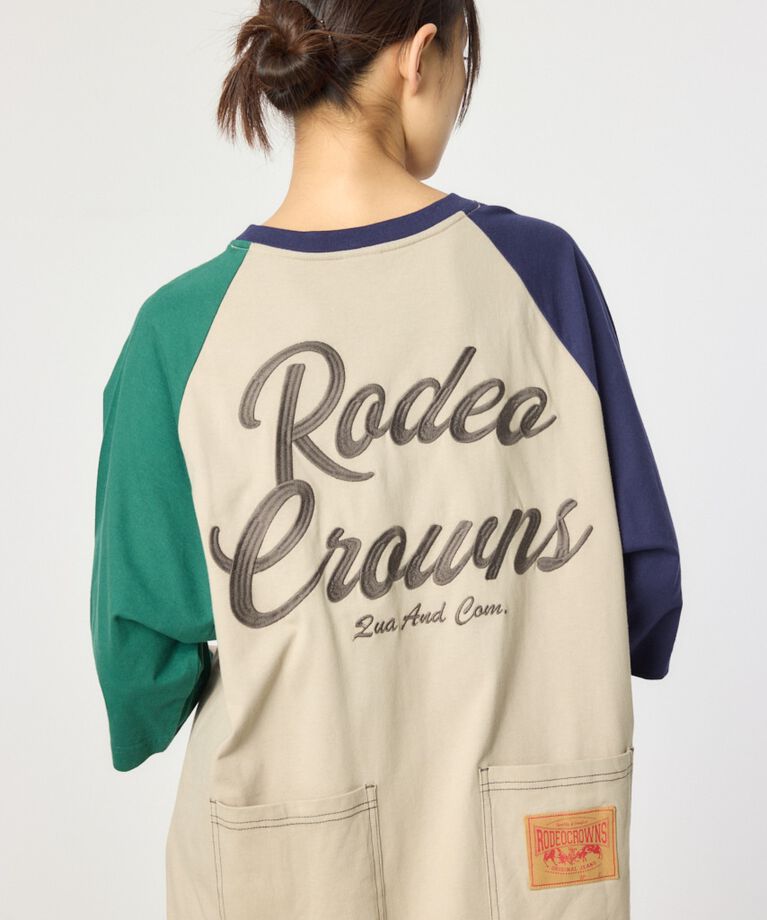 RODEO CROWNS「ラグランカラーステッチワンピース」|ワンピース|