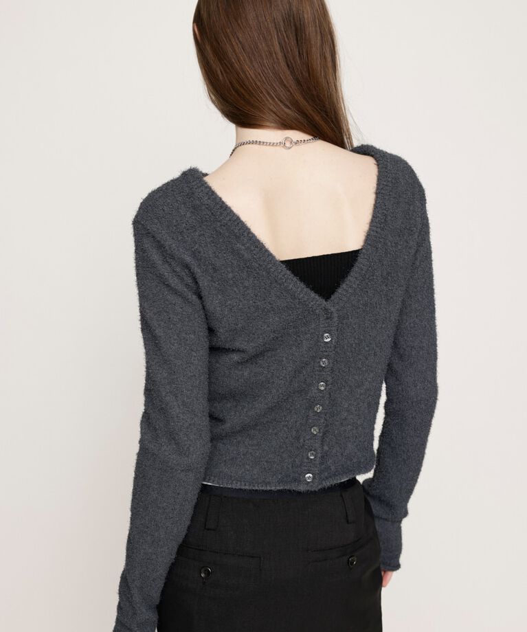 SLY「SPRING FRIZZY YARN 2WAY カーディガン」|カーディガン|