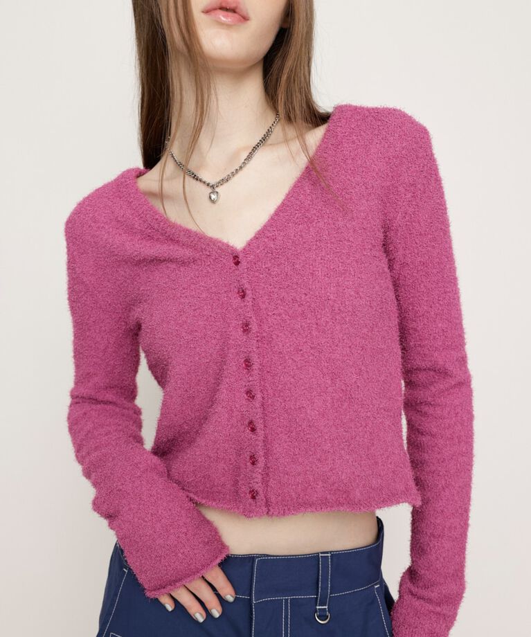 SLY「SPRING FRIZZY YARN 2WAY カーディガン」|カーディガン|